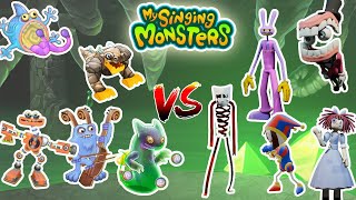 The Amazing Digital Circus 2 fighting against My Singing Monsters