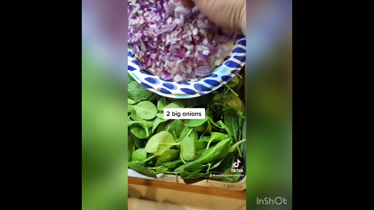 Greek traditional spinach pie, spanakopita, viral TikTok spinach pie