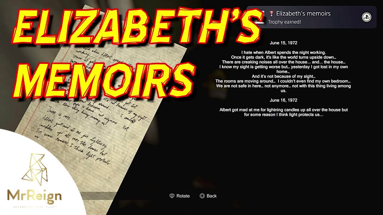 MADISON - Elizabeth's Memoirs Trophy Achievement Guide