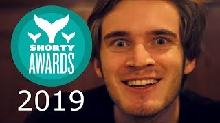 Is Pewdiepie at Shorty Awards ? | 2019