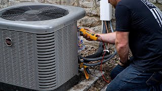 Replacing a Vapor Line Service Valve | Unit Flipped Over By TORNADO!!