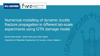 Numerical modelling of dynamic ductile fracture propagation in  ...