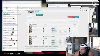 Celebrity Tyler1 plays custom with viewers then checks OP GG Wealth