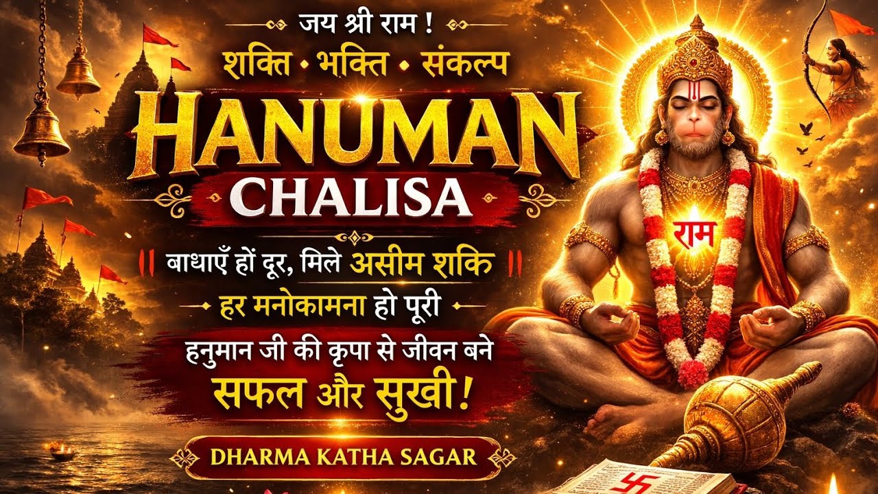 Hanuman Chalisa🙏❤️❤️🫂 Hanuman Bhajan#hanuman #hanumanchalisa #ram #sitaram #ai @dharmakathasagar29  