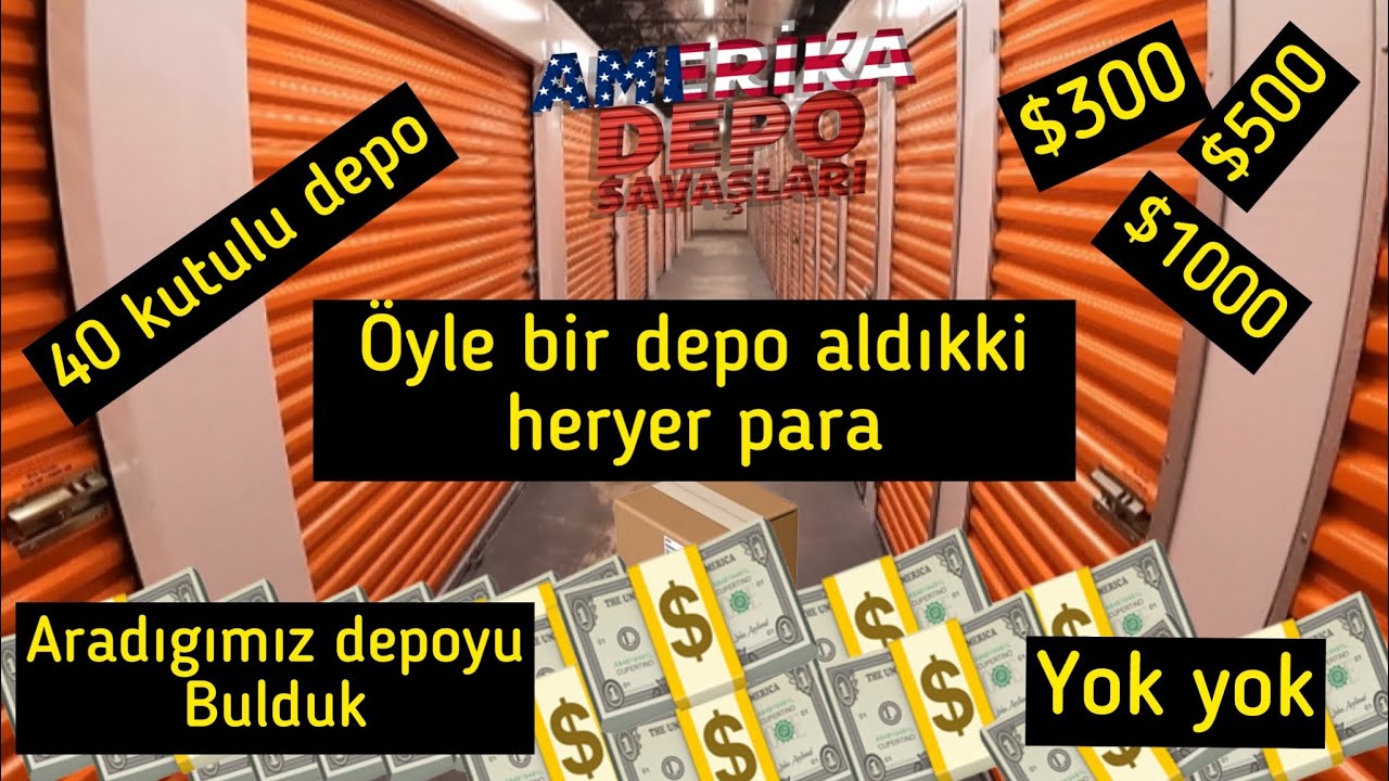 Öyle bir depo aldık ki heryer para