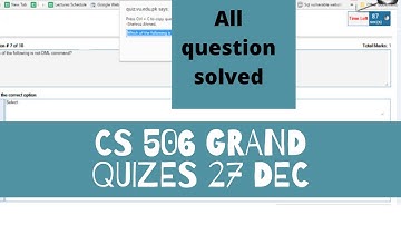 CS506 Grand Quiz Solved cs506 quiz solved by Uppal solution