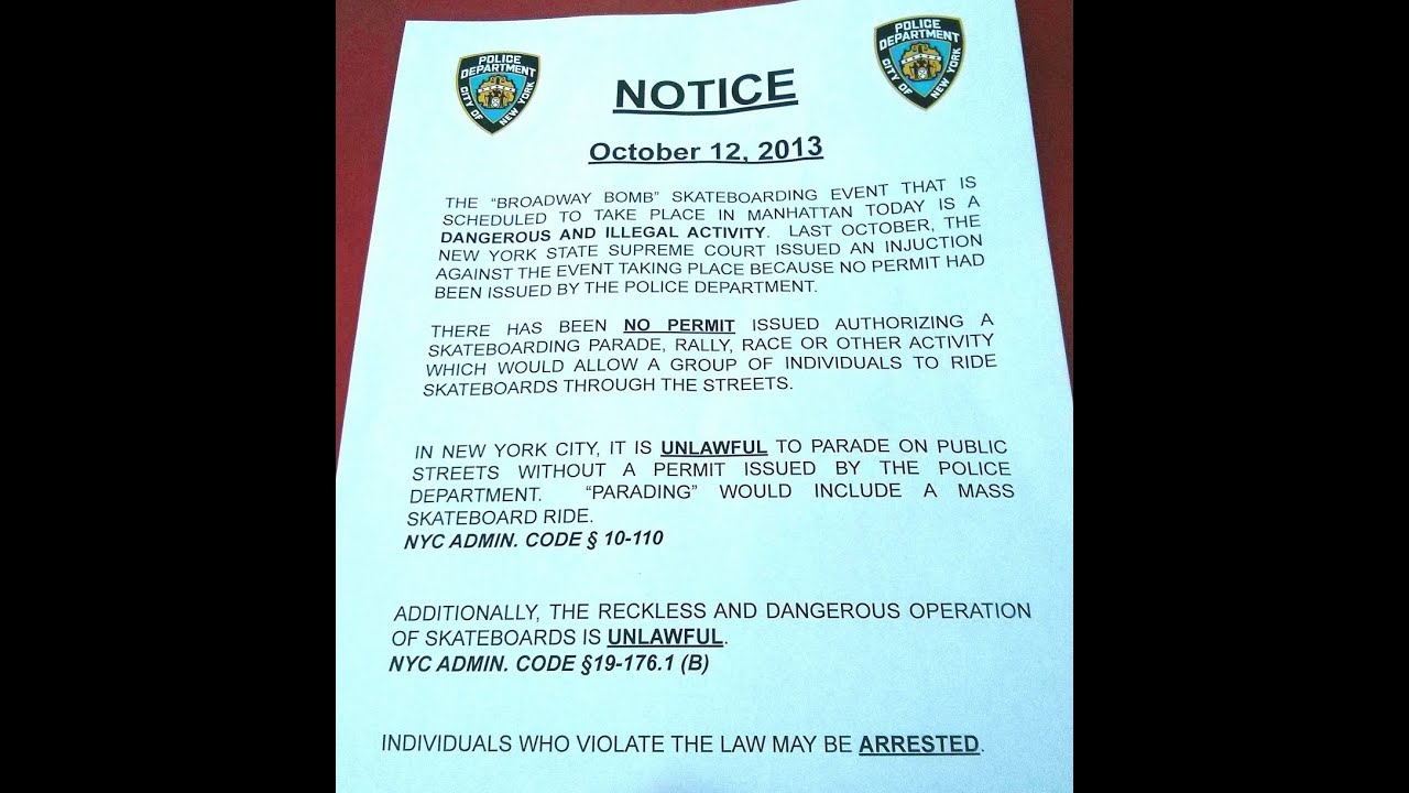 Broadway Bomb 2013 GoPro Run