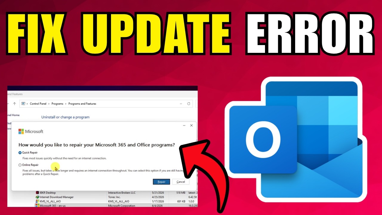How To Fix Outlook Error Update (2026) (Best Method) - YouTube