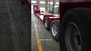 Extendable deck makes loading long cargo more efficient.#heavyequipment #transport