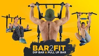 Barre de traction murale multifonction BAR2FIT avec barres de dips