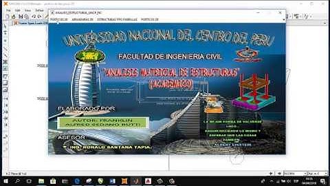 Desarrollo de pórticos con Método matricial,  MATLAB vs SAP2000