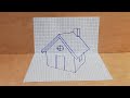 How to 3D drawing Trick art on Graph paper