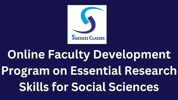 Online Faculty Development Program on Essential Research Skills for Social Sciences | Gaurav Soin
