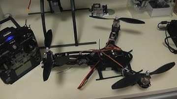 HJ-Y3 TriCopter with OpenPilot CC3D Indoor Maiden Flight