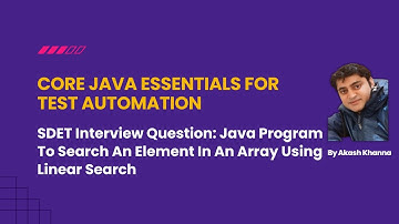 Java Program To Search An Element In An Array Using Linear Search