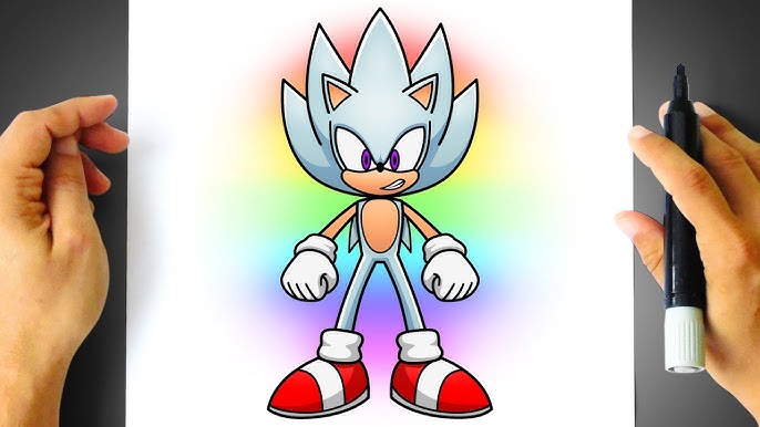 Como DESENHAR o DARK SUPER SONIC passo a passo - Como DIBUJAR a