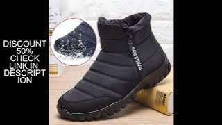 Winter Men Ankle Snow Boots Waterproof Non Slip Shoes for Men Casual Keep Warm Plush Plus Size Coupl