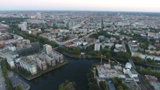 Берлин, район канала Verbindungskanal с высоты птичьего полета 24 сентября 2016 года