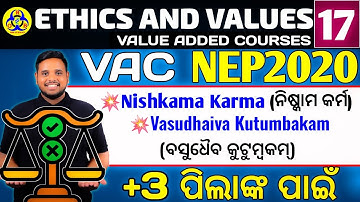 🙏Niskama karma | basudev kutumba & peace //+3 3rd semester VAC Ethics and values |Ethics and values 