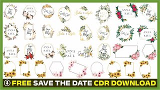 WEDDING CLIPART CDR | SAVE THE DATE CLIPART | DOWNLOAD SAVE THE DATE CDR