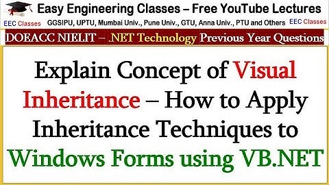 Visual Inheritance in VB.NET - Create Windows Forms using Inheritance