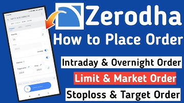 How to Place Buy & Sell Order in Zerodha | Limit & Market Order | Stoploss | Zerodha kite New Update