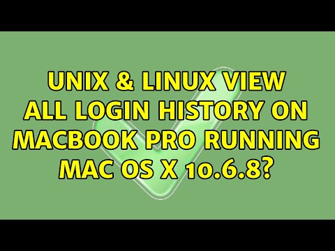 Unix & Linux: View all login history on MacBook Pro running Mac OS X 10.6.8? (3 Solutions!!)