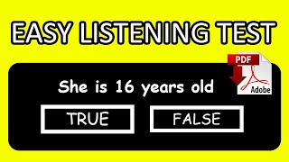 Easy Listening Test - Level A (EASY) + PDF - Listen and answer the questions - Easy English Lesson