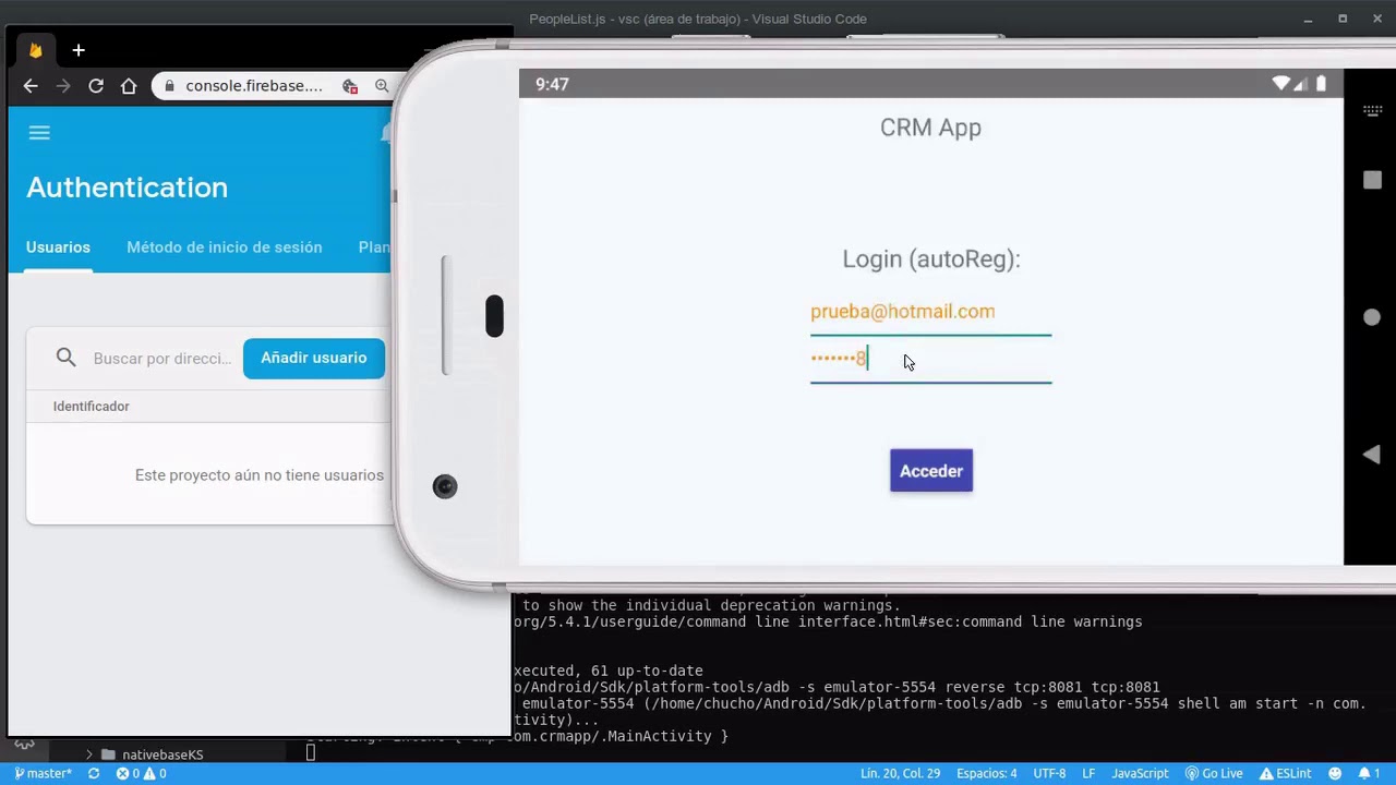 Demo Login con React Native material kit y firebase - YouTube