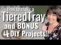 How to Make a Tiered Tray and 4 *Bonus* DIY Projects | Bumble Bee Tiered Tray Decor