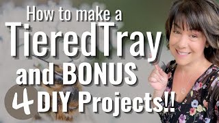 How to Make a Tiered Tray and 4 *Bonus* DIY Projects | Bumble Bee Tiered Tray Decor