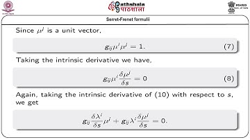 Geometry of space curve: serret-frenet formulii for space curve (MAT)