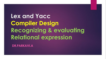 Lex and yacc Programs : Relational Expression recognition and evaluation | COmpiler design