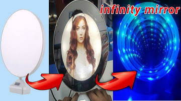 LED magic mirror photo frame/how to make infinity mirror in/7 star led || #video 75