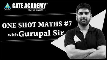 Live | Sprint Session | One shot maths with Gurupal Sir | GATE & ESE Series #7