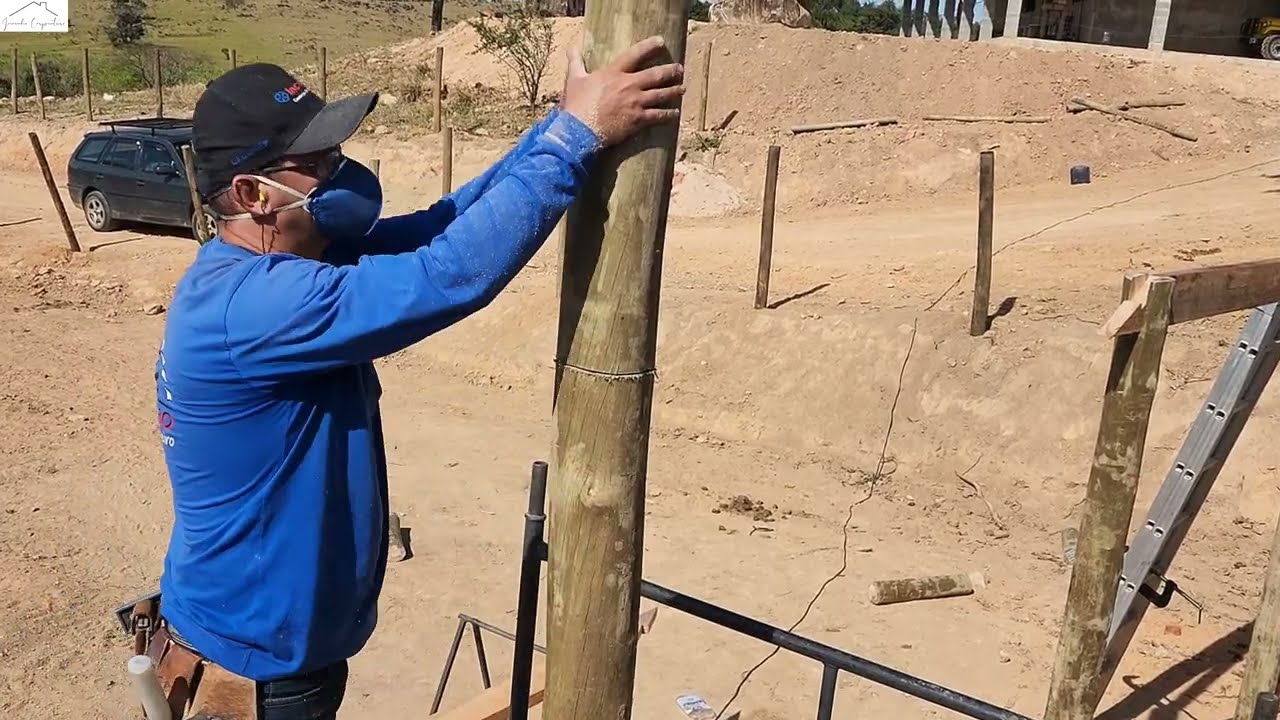 FAZENDO ENCAIXES EM EUCALIPTO TRATADO #carpintaria