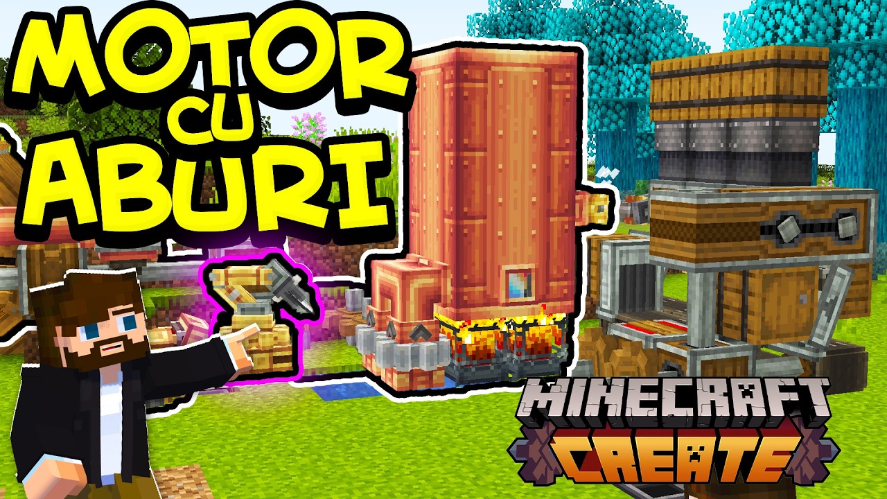 Am Facut un MOTOR cu ABURI in Minecraft Create! - YouTube