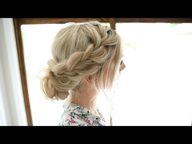 Romantic rope-braided hairstyle - YouTube