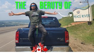 Cruising the beautiful town of Peace River , Alberta, Canada