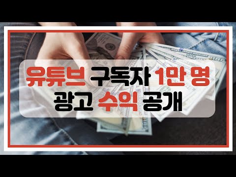 유튜브 구독자 1만명 돌파  | 광고 수익공개, 현실 분석 | 100명, 500명, 1000명, 10000명 축하 이메일 영상