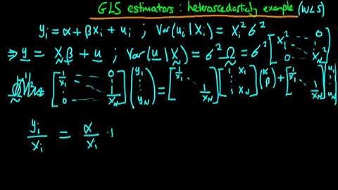 A Graduate Course in Econometrics Lecture 42 | GLS Example in Matrix Form