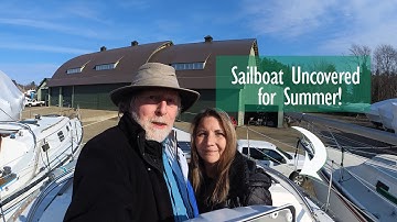 Sailboat Uncovered - removing the shrinkwrap