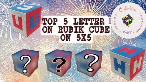 TOP 5 LETTERS IN 5X5 RUBIK CUBE. #CUBEKINGPARTH #RUBUKCUBE