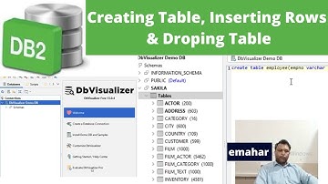 Creating Table, Inserting Rows, Deleting Rows & Drop Table|DB2