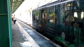 気動車 DRC1000形 員林駅　臨時ホーム 発車(下り)