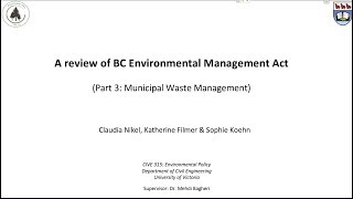 BCEMA: Municipal Waste Management (V2)