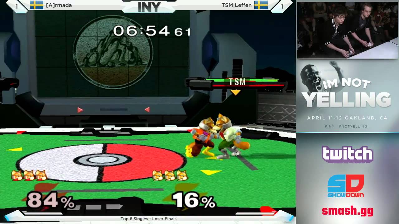 INY Day 2 - Singles: Top 8 - Loser Finals: [A]rmada (Fox) vs TSM|Leffen (Fox)