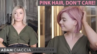 Who loves a Pink Bob?  Collab with Stevie English on Episode #51 of HairTube© with Adam Ciaccia