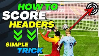 How To SCORE HEADERS in EA FC Mobile ( SIMPLE TRICK )
