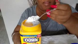 FirstTime chewing cornstarch😲!!!!#cornstarch